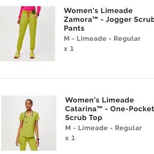 Figs Women's Bright Green Jogger Scrub Pants